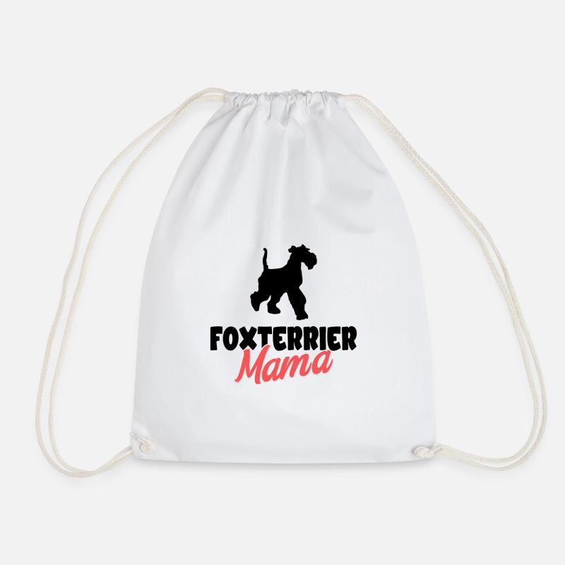 Fox terrier - Drawstring Bag - white