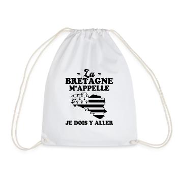 La bretagne m'appelle humour breton homme - Sac de sport léger - blanc - Devant