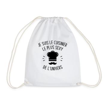 Je suis le cuisinier le plus sexy de l'univers - Sac de sport léger - blanc - Devant