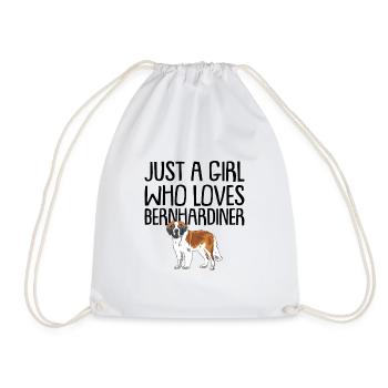 Saint Bernard - Drawstring Bag - white - Front