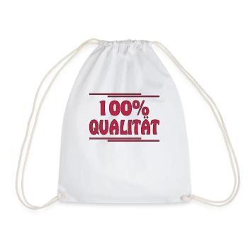 100% QUALITÄT - Turnbeutel - Weiß - Vorne