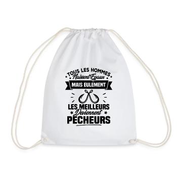 Les meilleurs hommes deviennent Pêcheurs - Sac de sport léger - blanc - Devant