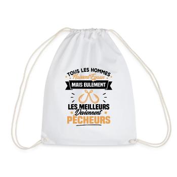 Les meilleurs hommes deviennent Pêcheurs - Sac de sport léger - blanc - Devant