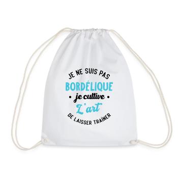 Pas Bordélique, je cultive l'art - Sac de sport léger - blanc - Devant