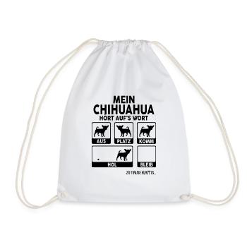 Chihuahua - Turnbeutel - Weiß - Vorne
