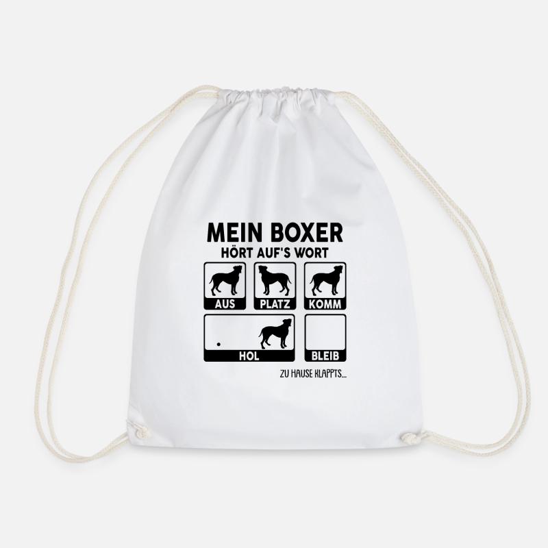 Deutscher Boxer - Turnbeutel - Weiß