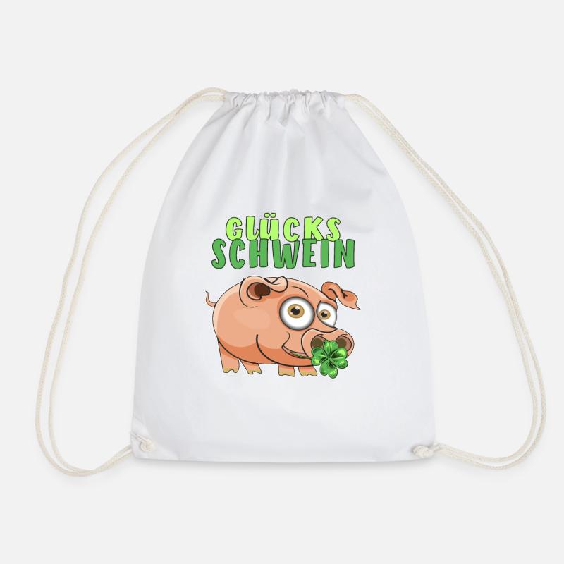 GLÜCKS SCHWEIN - Turnbeutel - Weiß
