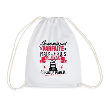 Pas parfaite mais je suis routier - Sac de sport léger - blanc - Devant