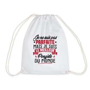 Pas parfaite mais le meilleur pongiste du monde - Sac de sport léger - blanc - Devant