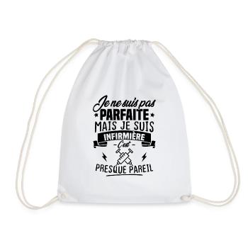 Pas parfaite mais je suis infirmière - Sac de sport léger - blanc - Devant