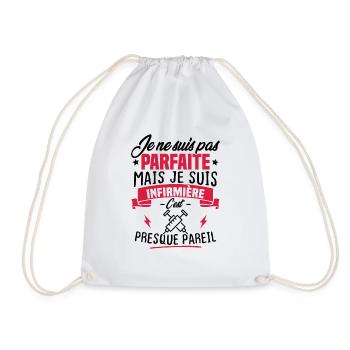 Pas parfaite mais je suis infirmière - Sac de sport léger - blanc - Devant