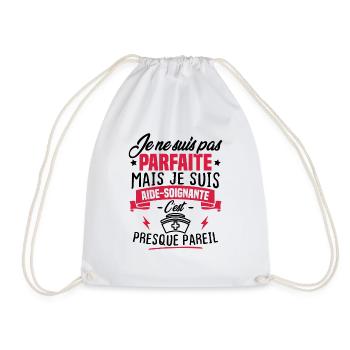 Pas parfaite mais je suis aide soignante - Sac de sport léger - blanc - Devant
