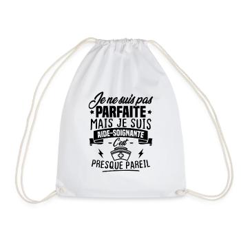 Pas parfaite mais je suis aide soignante - Sac de sport léger - blanc - Devant