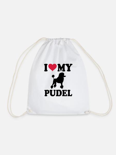 Pudel - Turnbeutel - Weiß