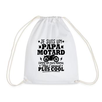 Un papa motard comme un papa normal - Sac de sport léger - blanc - Devant
