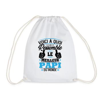 Voici à quoi ressemble le meilleur papi du monde - Sac de sport léger - blanc - Devant