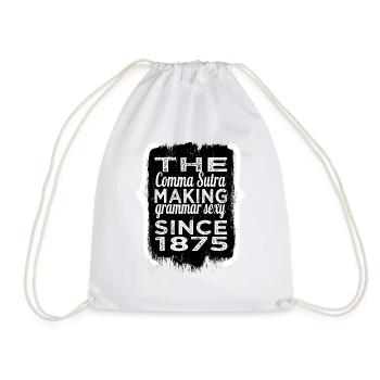 funny quote fun literary book lover birthday - Drawstring Bag - white - Front
