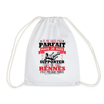Pas parfait mais je suis supporter de Rennes - Sac de sport léger - blanc - Devant