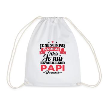 Je ne suis pas parfait meilleur papi du monde - Sac de sport léger - blanc - Devant