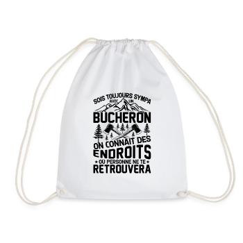 Sois toujours sympa avec un bûcheron - Sac de sport léger - blanc - Devant