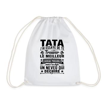 Tata j'ai essayé de te trouver le meilleur cadeau - Sac de sport léger - blanc - Devant