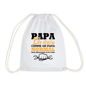 Papa bricolo comme un papa normal - Sac de sport léger - blanc - Devant