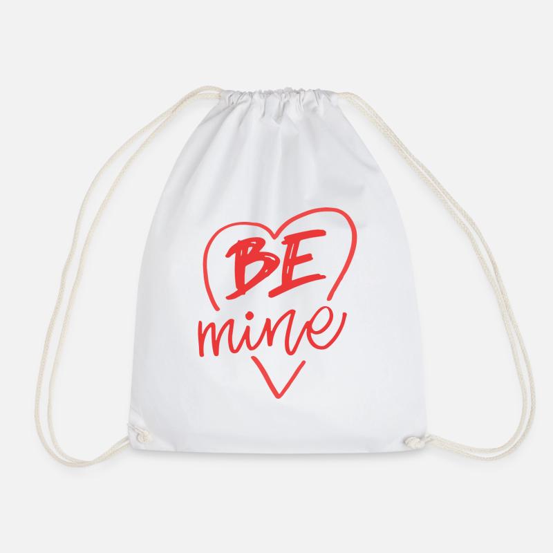 be mine - Drawstring Bag - white