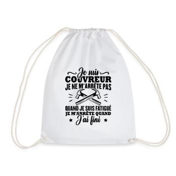 Je suis couvreur - Sac de sport léger - blanc - Devant