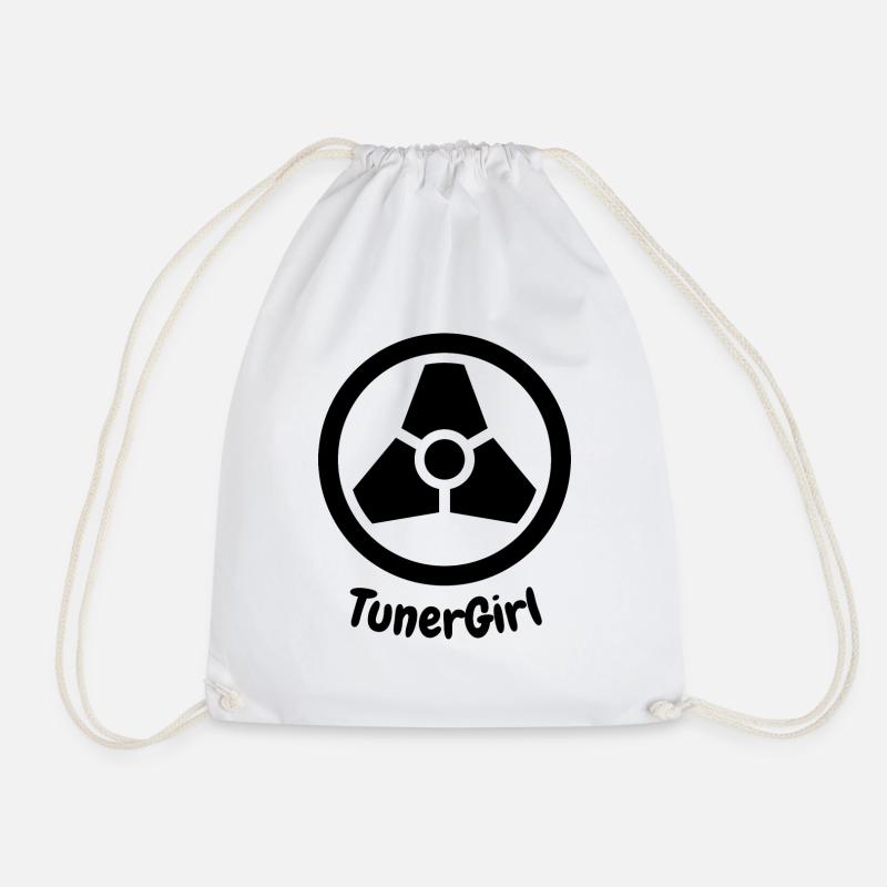 TunerGirl - Drawstring Bag - white