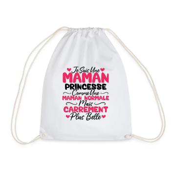 Je Suis Une Maman Princesse Carrément Plus Belle - Sac de sport léger - blanc - Devant
