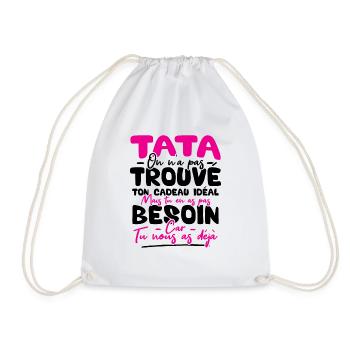 Tata on n'a pas trouvé ton cadeau - Sac de sport léger - blanc - Devant