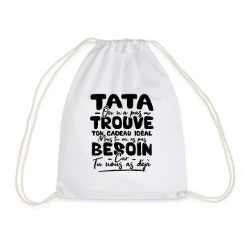 Tata on n'a pas trouvé ton cadeau - Sac de sport léger - blanc - Devant