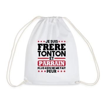 Frère tonton et Parrain - Sac de sport léger - blanc - Devant
