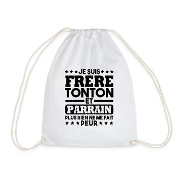 Frère tonton et Parrain - Sac de sport léger - blanc - Devant