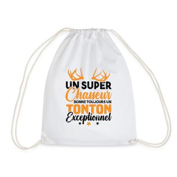 Un super chasseur donne un tonton exceptionnel - Sac de sport léger - blanc - Devant