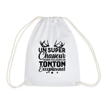 Un super chasseur donne un tonton exceptionnel - Sac de sport léger - blanc - Devant