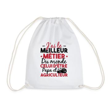 Papa et Agriculteur - Humour papa agriculteur - Sac de sport léger - blanc - Devant