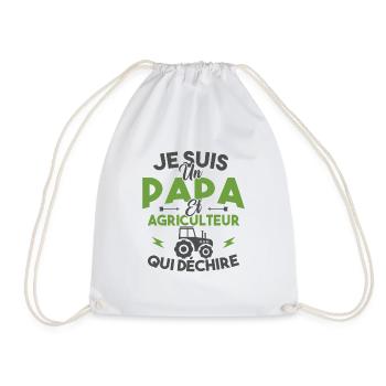 Papa et agriculteur - Sac de sport léger - blanc - Devant
