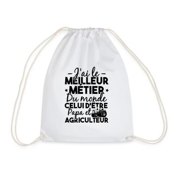 Papa et Agriculteur - Humour papa agriculteur - Sac de sport léger - blanc - Devant