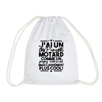J ai un papy motard comme un papy normal - Sac de sport léger - blanc - Devant