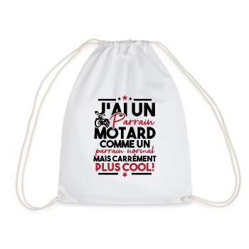 J ai un parrain motard comme un parrain normal - Sac de sport léger - blanc - Devant