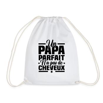 Un papa parfait n'a pas de cheveux - Sac de sport léger - blanc - Devant