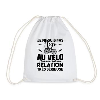 Je ne suis pas accro au vélo - Sac de sport léger - blanc - Devant