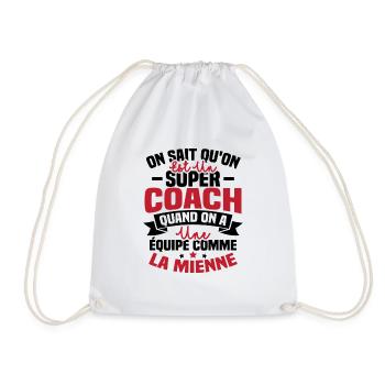 On sait qu'on est un super coach - Sac de sport léger - blanc - Devant