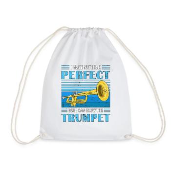 TROMPETE BUT I CAN BLOW THE TRUMPET - Drawstring Bag - white - Front