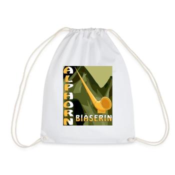 ALPHORN BLÄSERIN - Turnbeutel - Weiß - Vorne
