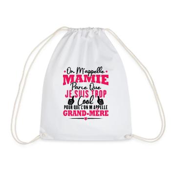 Je suis mamie trop cool, Cadeau pour cool mamie - Sac de sport léger - blanc - Devant