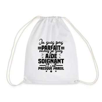 Je suis pas parfait mais je suis aide soignant - Sac de sport léger - blanc - Devant
