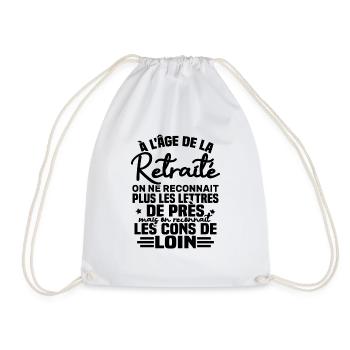 à l âge de la retraité - Sac de sport léger - blanc - Devant