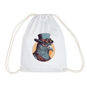Pigeon bien habillé - Sac de sport léger - blanc - Devant